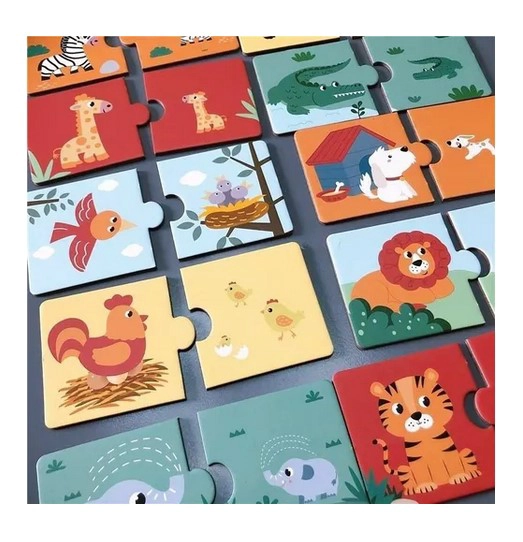 JUEGO DIDÁCTICO JUGUETÓN MULTICOLOR PUZZLES ASOCIACIONES 3 CAJAS MONTESSORI - 5