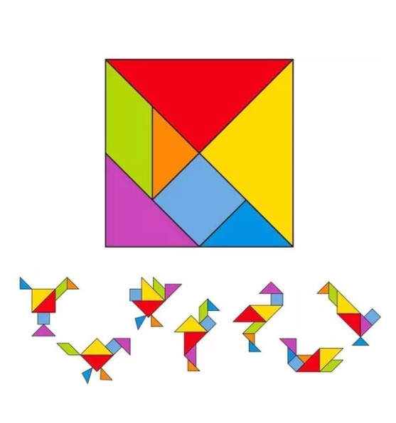JUEGO DIDÁCTICO MADERA JUGUETÓN MULTICOLOR PUZZLES TANGRAMAS 6 EN 1 - 4