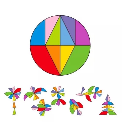 JUEGO DIDÁCTICO MADERA JUGUETÓN MULTICOLOR PUZZLES TANGRAMAS 6 EN 1 - 5