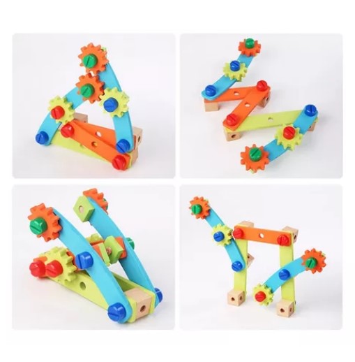 JUEGO MADERA JUGUETÓN MULTICOLOR SET HERRAMIENTAS BANCO CARPINTERÍA XK-95 - 3