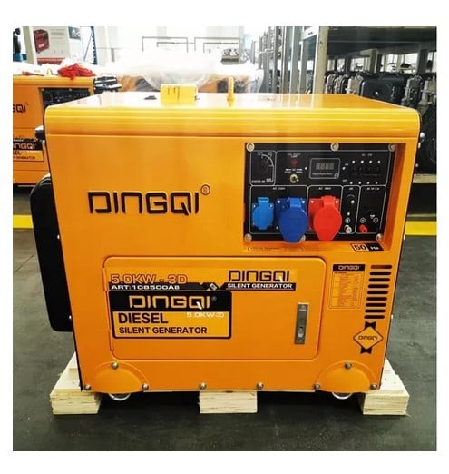 GENERADOR MONOFÁSICO JUGUETÓN DIÉSEL 5 KW INSONORO 220 V DINGQI - 2