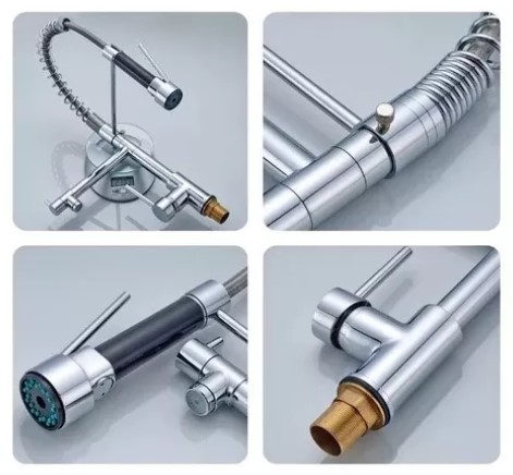 GRIFO JUGUETÓN LLAVE LAVAPLATOS MONOMANDO COCINA EXTENSIBLE TRIPLE - 3