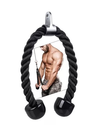Cuerda Fitness Triceps Biceps Pulley Gym Polea Fuerza Agarre - 2