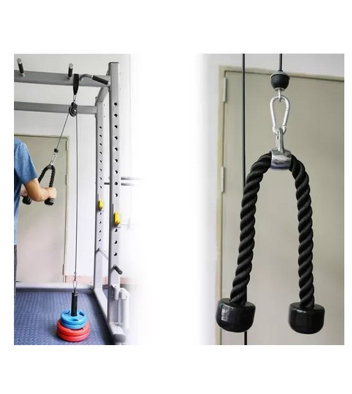 Cuerda Fitness Triceps Biceps Pulley Gym Polea Fuerza Agarre - 3