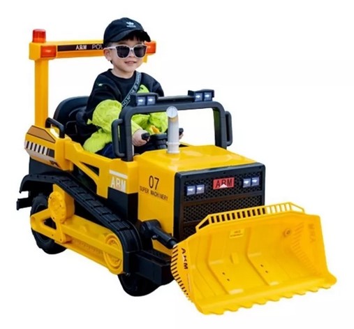 AUTO A BATERÍA JUGUETÓN CARGADOR BULLDOG EXCAVADOR CONSTRUCCIÓN GRANDE - 2
