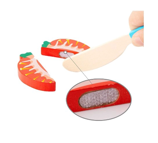 JUEGO DIDÁCTICO MADERA TABLA ENCAJE CORTAR FRUTAS - 2