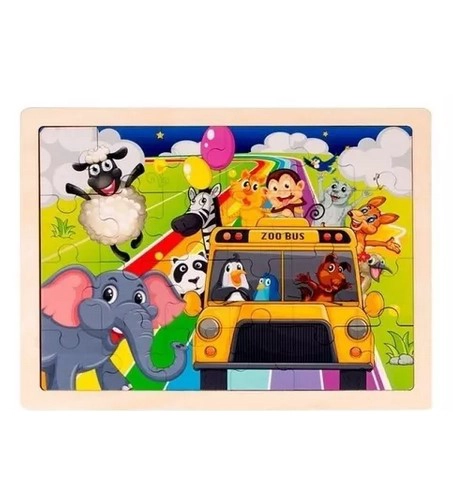 JUEGO DIDÁCTICO JUGUETÓN MULTICOLOR MADERA 4 PUZZLES ENCAJE MONTESSORI - 3