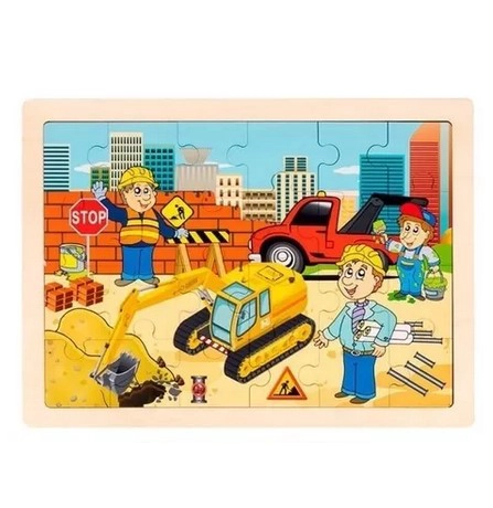 JUEGO DIDÁCTICO JUGUETÓN MULTICOLOR MADERA 4 PUZZLES ENCAJE MONTESSORI - 4