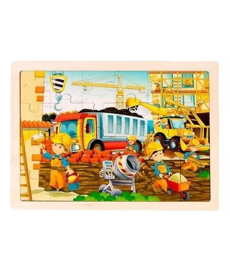 JUEGO DIDÁCTICO JUGUETÓN MULTICOLOR MADERA 4 PUZZLES ENCAJE MONTESSORI - 5