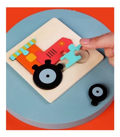 JUEGO DIDÁCTICO JUGUETÓN MULTICOLOR MADERA 8 PUZZLES ENCAJE MONTESSORI - 4
