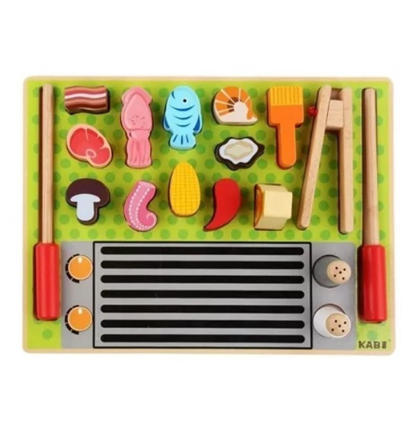 JUEGO MADERA JUGUETÓN MULTICOLOR ENCAJE SET PARRILLA MONTESSORI - 1