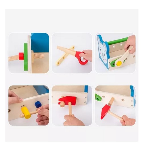 JUEGO HERRAMIENTAS JUGUETÓN MADERA SET CAJA XK-103 KOALA - 5