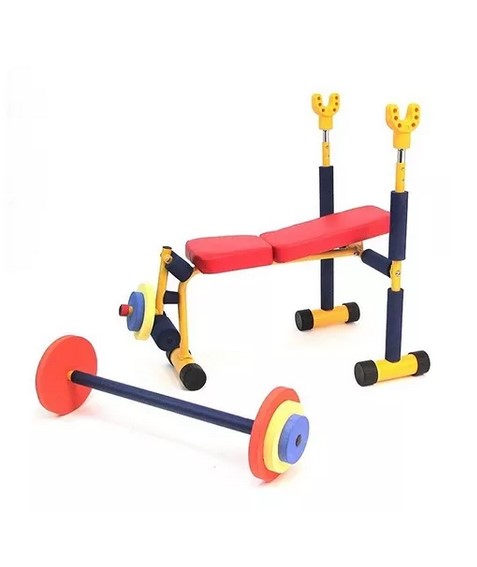 BANCO EJERCICIOS JUGUETÓN MÁQUINA INFANTIL PESAS - 2