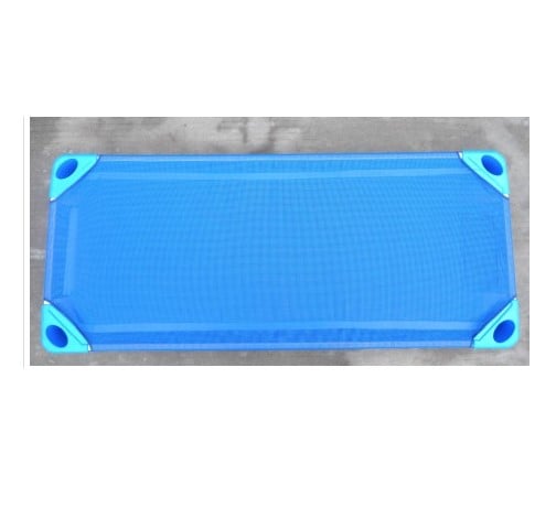 CAMA JUGUETÓN JUNJI AZUL ELECTRICO APILABLE MALLA ACANALADA NORMA - 3