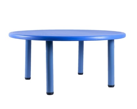 MESA JUGUETÓN REDONDA INFANTIL AZUL ACERO - 1