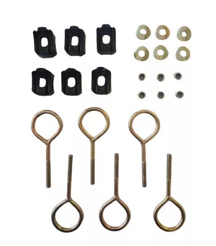 REPUESTO CAMA ELÁSTICA JUGUETÓN PERNO ABRAZADERA 9 CM 6 UNIDADES - 2