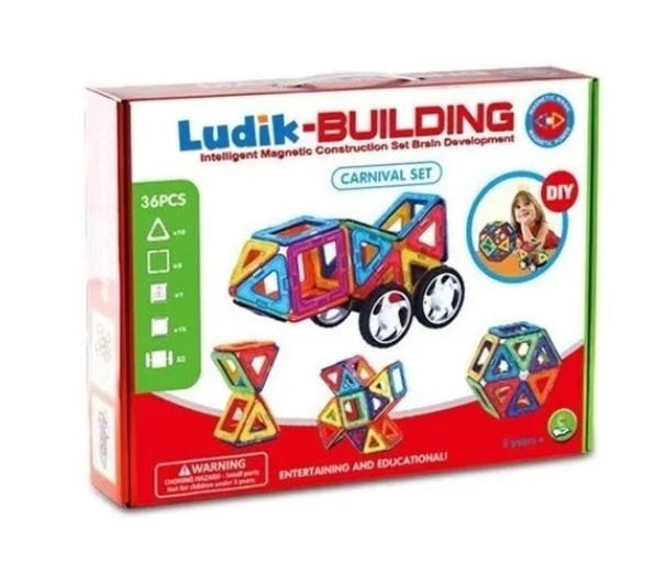 SET BLOQUES MAGNÉTICOS JUGUETÓN MULTICOLOR 36 PIEZAS - 1