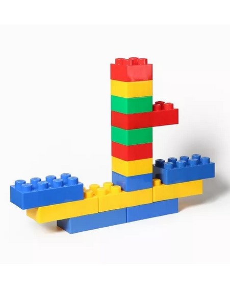 SET BLOQUES CONSTRUCCIÓN JUGUETÓN MULTICOLOR GIGANTES 45 PIEZAS LEGOS - 2