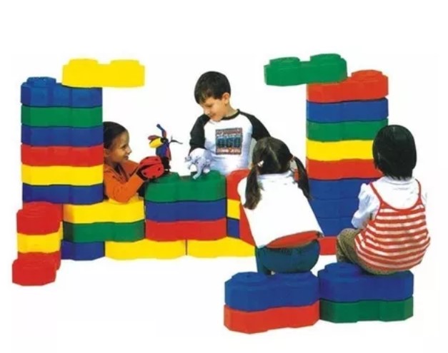 SET BLOQUES CONSTRUCCIÓN JUGUETÓN MULTICOLOR GIGANTES 24 PIEZAS HEXAGONALES - 1