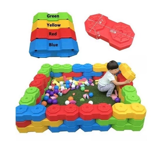 SET BLOQUES CONSTRUCCIÓN JUGUETÓN MULTICOLOR GIGANTES 24 PIEZAS HEXAGONALES - 2
