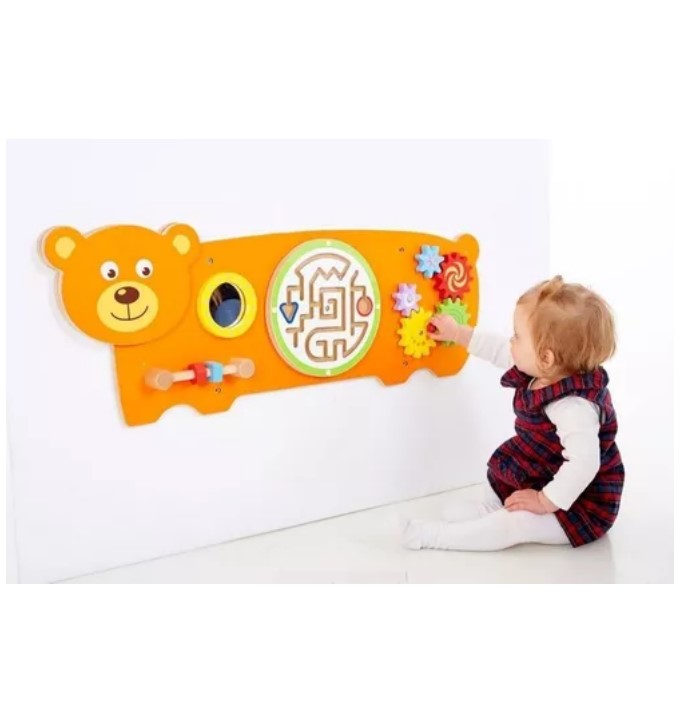 JUEGO PARED MADERA JUGUETÓN MULTICOLOR DISEÑO OSO - 2