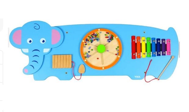 JUEGO PARED MADERA JUGUETÓN MULTICOLOR DISEÑO ELEFANTE - 1