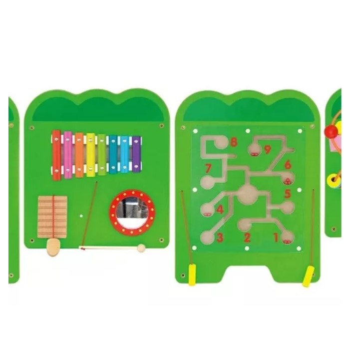 JUEGO PARED MADERA DISEÑO COCODRILO - 3
