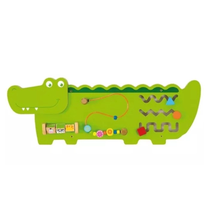 JUEGO PARED MADERA JUGUETÓN MULTICOLOR DISEÑO CAIMÁN - 1