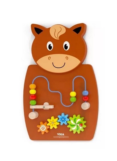 JUEGO PARED MADERA JUGUETÓN MULTICOLOR DISEÑO CABALLO - 1
