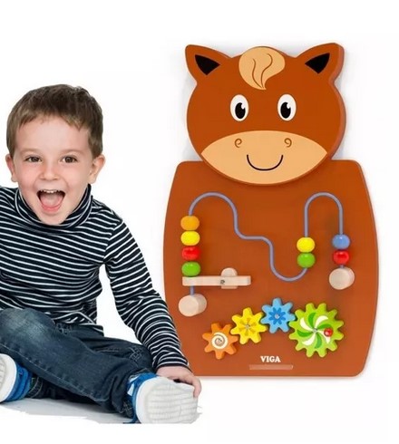 JUEGO PARED MADERA JUGUETÓN MULTICOLOR DISEÑO CABALLO - 2