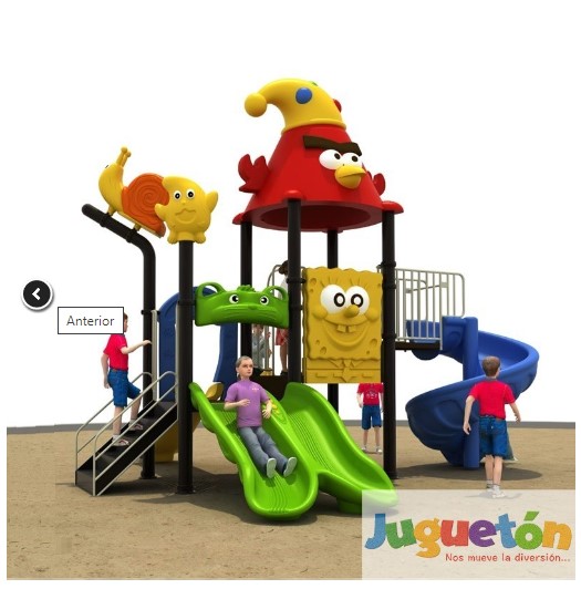 ESTACIÓN DE JUEGOS BIRDS TRES TOBOGANES Y TREPADOR - 3