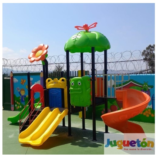 ESTACIÓN DE JUEGOS JUGUETÓN MULTICOLOR LIBÉLULA TRES TOBOGANES - 2