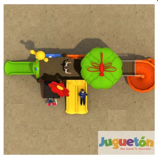 ESTACIÓN DE JUEGOS JUGUETÓN MULTICOLOR LIBÉLULA TRES TOBOGANES - 3