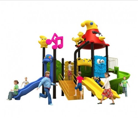 ESTACIÓN DE JUEGOS JUGUETÓN MULTICOLOR BIRDS TRES TOBOGANES ESPIRAL DOBLE Y SIMPLE - 1