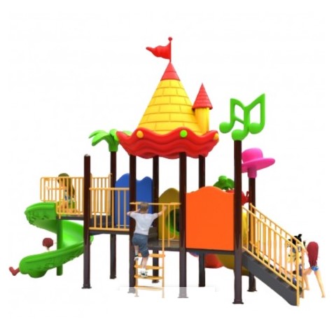 ESTACIÓN DE JUEGOS JUGUETÓN MULTICOLOR CASTILLO MOUSE TRES TOBOGANES ESPIRAL DOBLE Y TUBULAR - 2