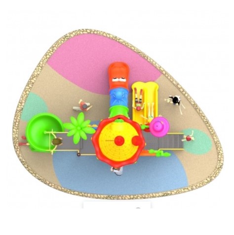 ESTACIÓN DE JUEGOS JUGUETÓN MULTICOLOR CASTILLO MOUSE TRES TOBOGANES ESPIRAL DOBLE Y TUBULAR - 3