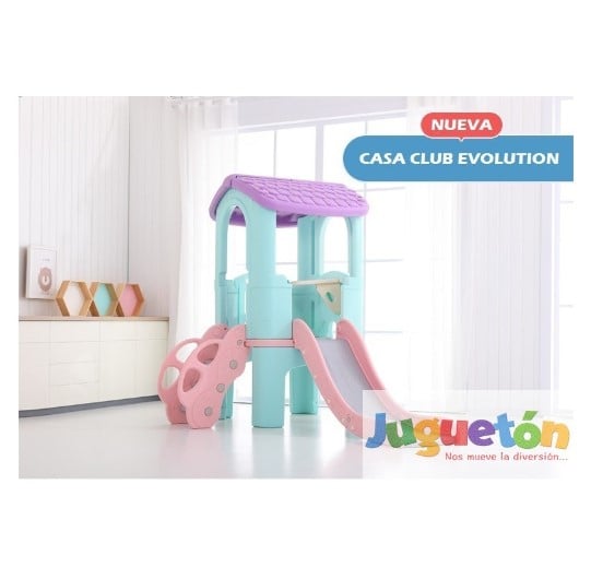 ESTACIÓN DE JUEGOS JUGUETÓN MULTICOLOR CASA CLUB EVOLUCIÓN SIMPLE TOBOGÁN - 4