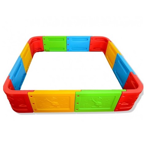 PISCINA JUGUETÓN PELOTAS MODULAR CUADRADA MULTICOLOR - 1