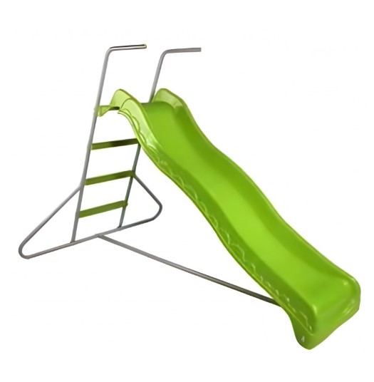 RESBALÍN JUGUETÓN VERDE TOBOGAN ONDAS METAL PLÁSTICO - 1