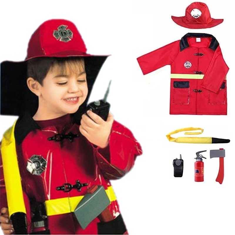 DISFRAZ Y ACCESORIOS JUGUETÓN BOMBERO TRAJE ROJO - 2
