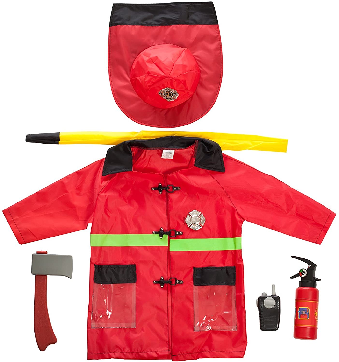 DISFRAZ Y ACCESORIOS JUGUETÓN BOMBERO TRAJE ROJO - 3