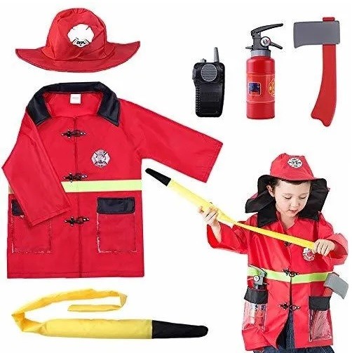 DISFRAZ Y ACCESORIOS JUGUETÓN BOMBERO TRAJE ROJO - 4
