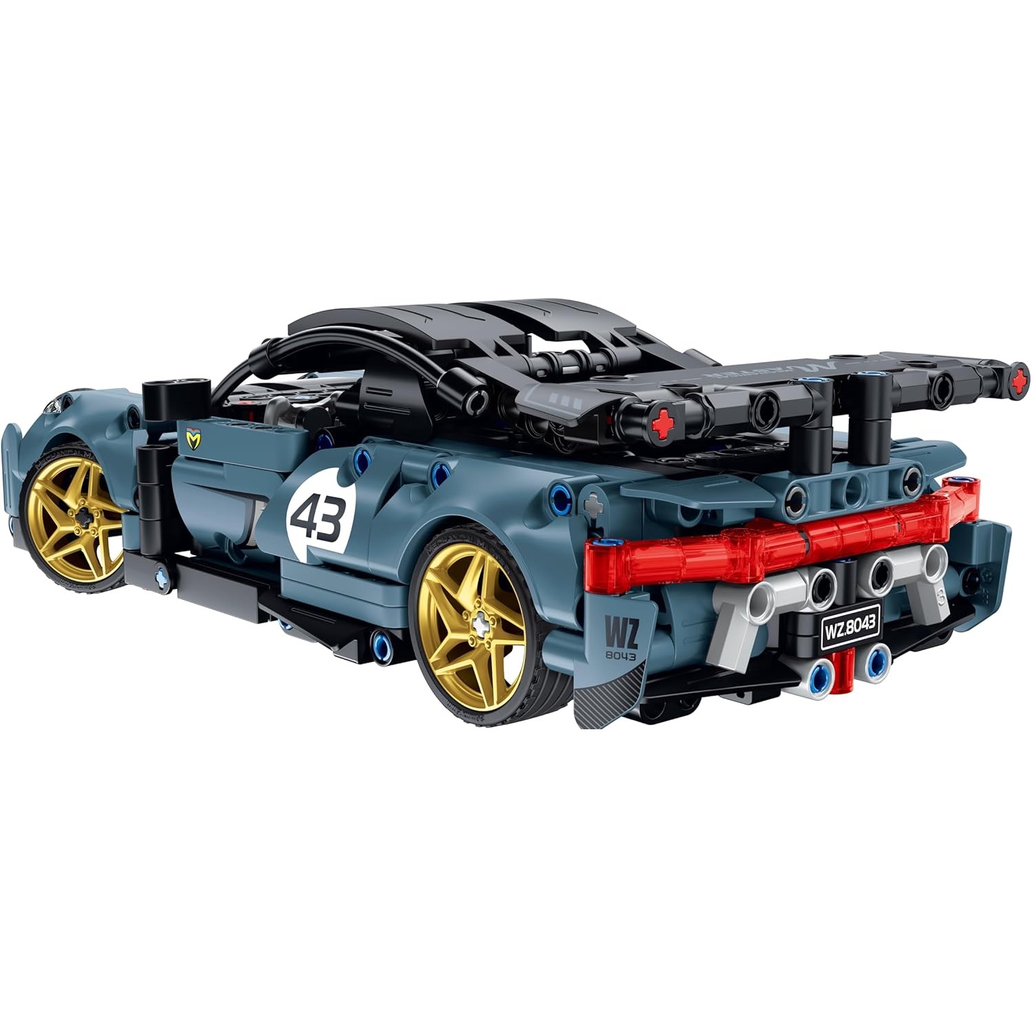 AUTO DEPORTIVO JUGUETÓN AZUL BLOQUES CONSTRUCCIÓN TECHNIC CONTROL REMOTO - 4