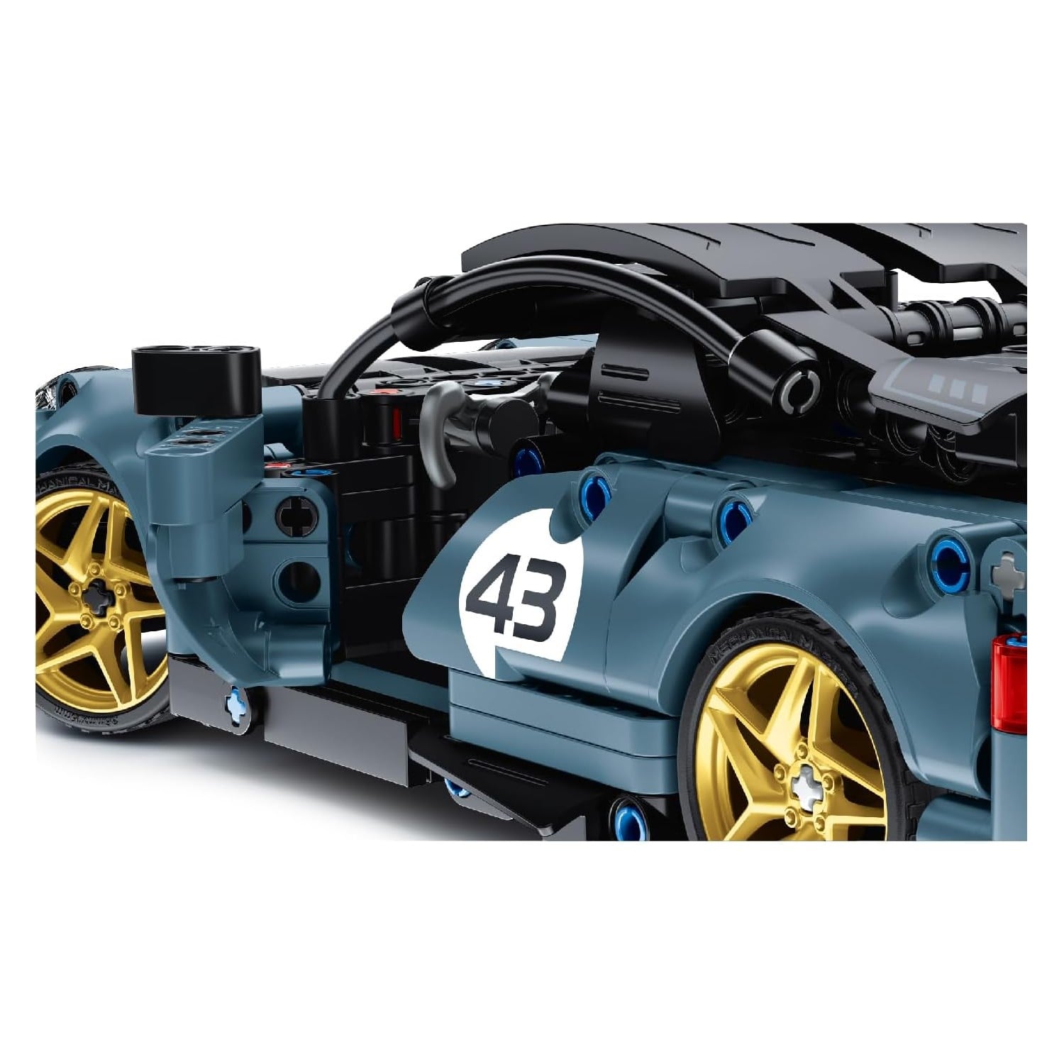 AUTO DEPORTIVO JUGUETÓN AZUL BLOQUES CONSTRUCCIÓN TECHNIC CONTROL REMOTO - 5