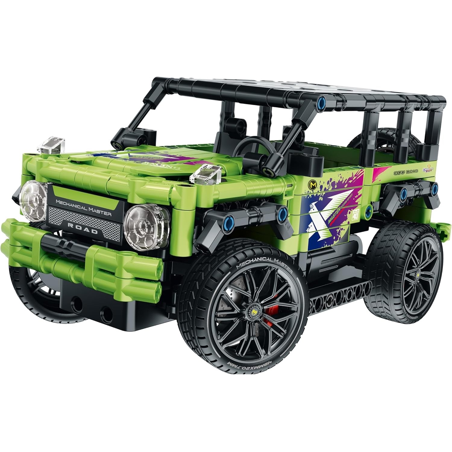 AUTO JUGUETÓN VERDE TODO TERRENO BLOQUES CONSTRUCCIÓN TECHNIC CONTROL REMOTO - 3