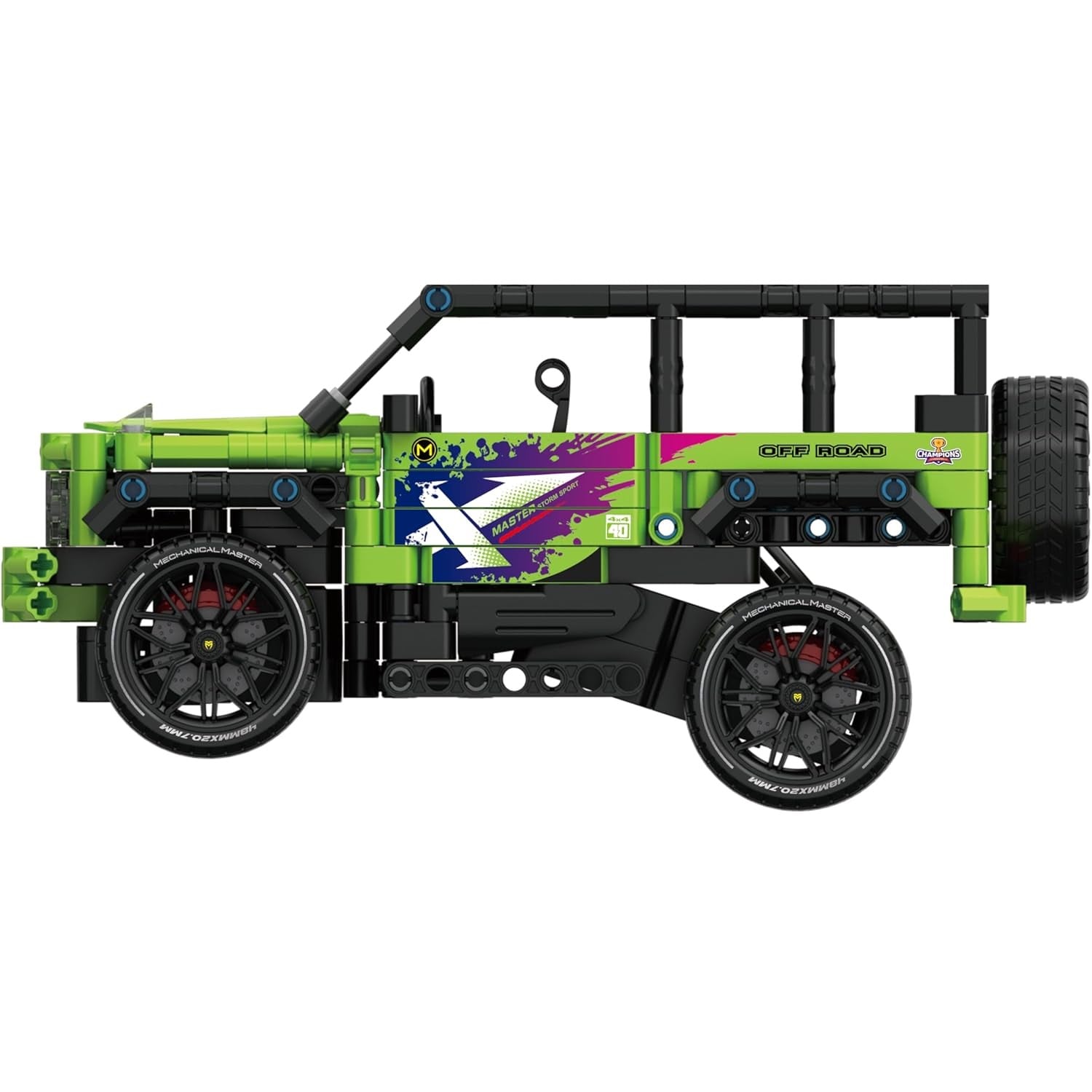 AUTO JUGUETÓN VERDE TODO TERRENO BLOQUES CONSTRUCCIÓN TECHNIC CONTROL REMOTO - 4