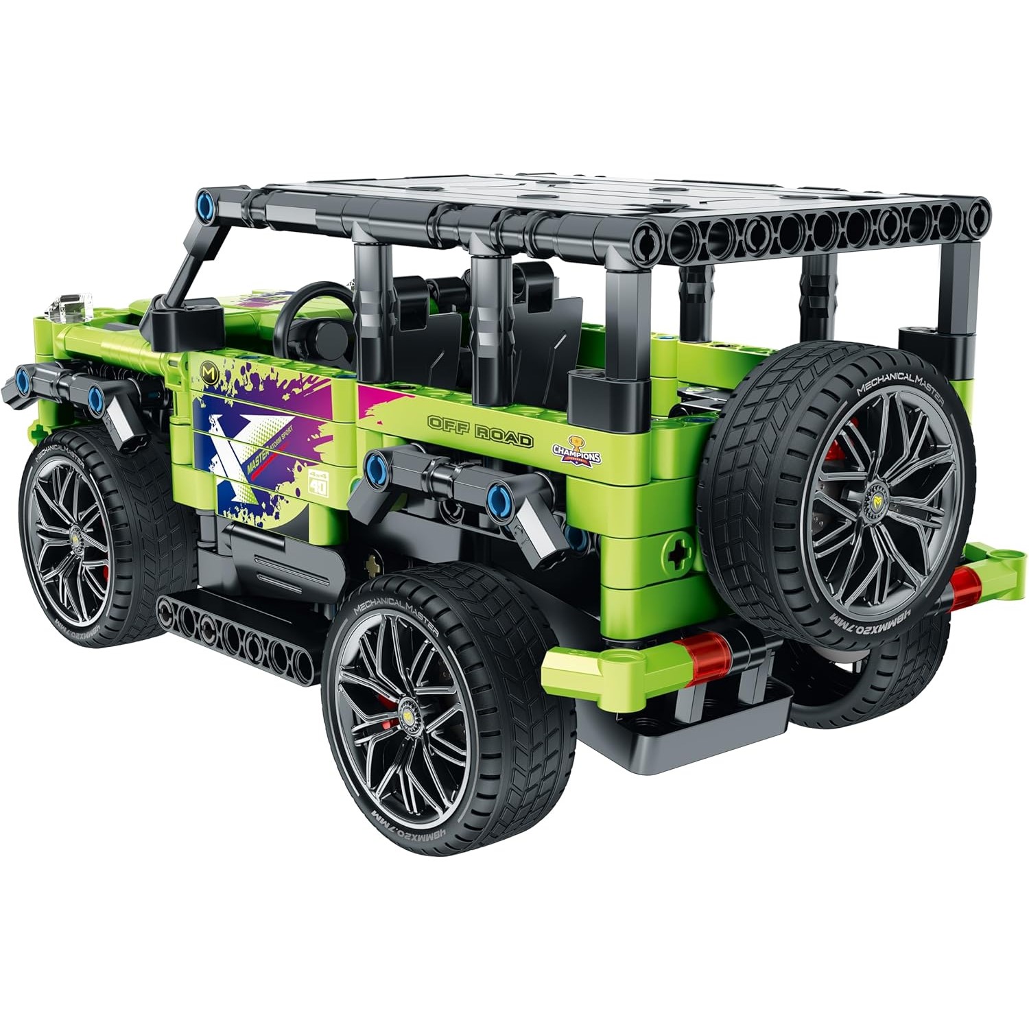AUTO JUGUETÓN VERDE TODO TERRENO BLOQUES CONSTRUCCIÓN TECHNIC CONTROL REMOTO - 5
