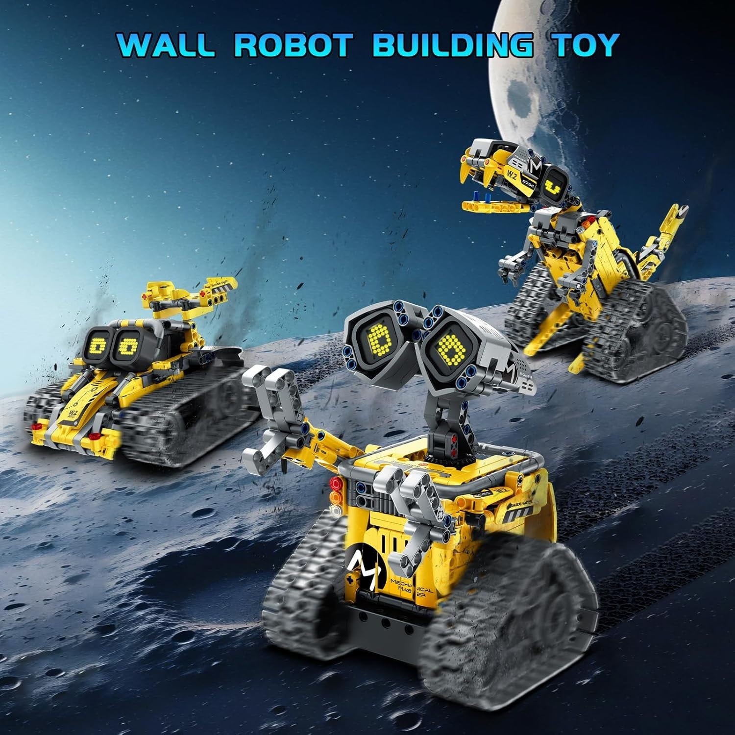 BLOQUES CONSTRUCCIÓN JUGUETÓN 3 EN 1 ROBOT WALL-E AUTOBOT Y DINOBOT RADIO CONTROL PROGRAMABLE - 2