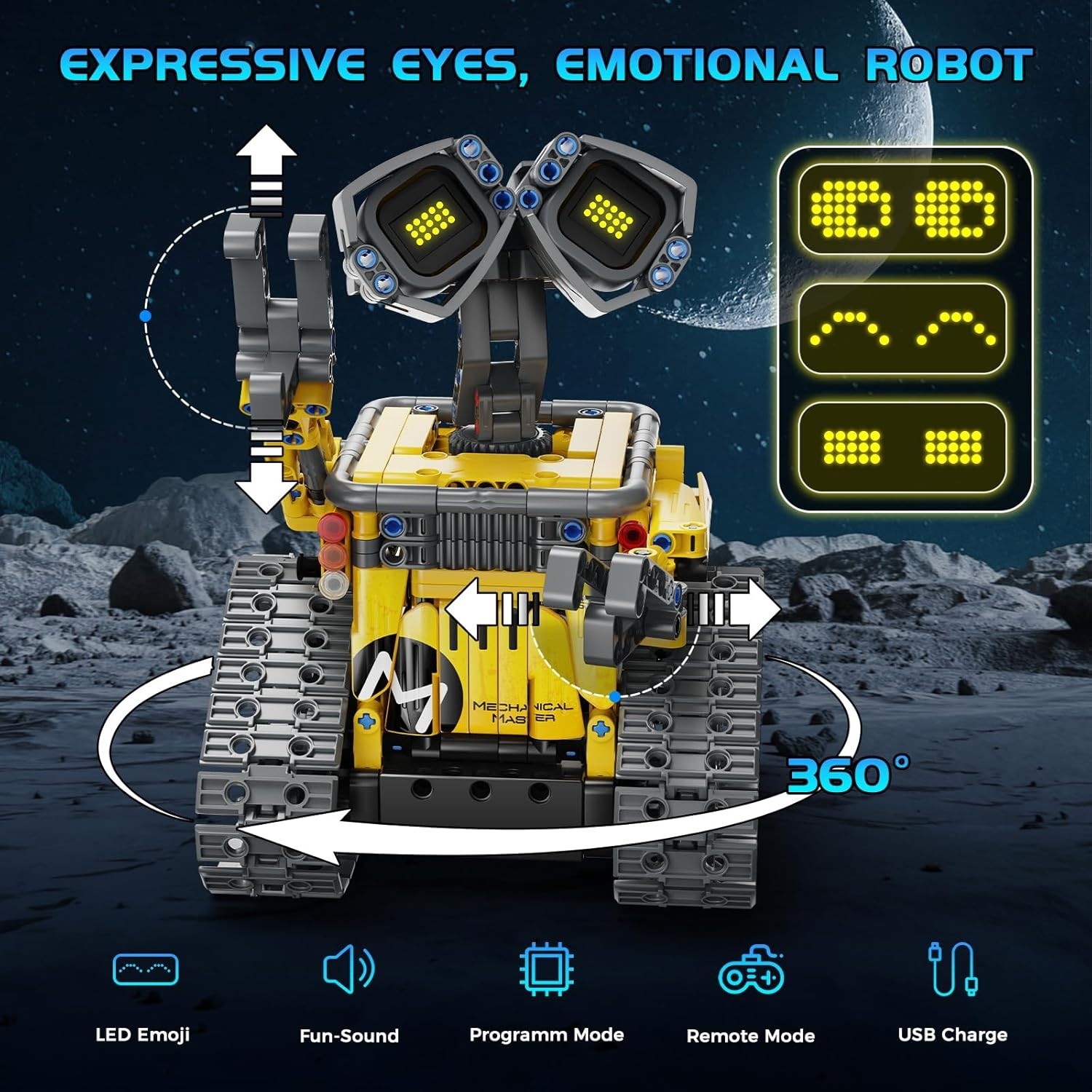 BLOQUES CONSTRUCCIÓN JUGUETÓN 3 EN 1 ROBOT WALL-E AUTOBOT Y DINOBOT RADIO CONTROL PROGRAMABLE - 3