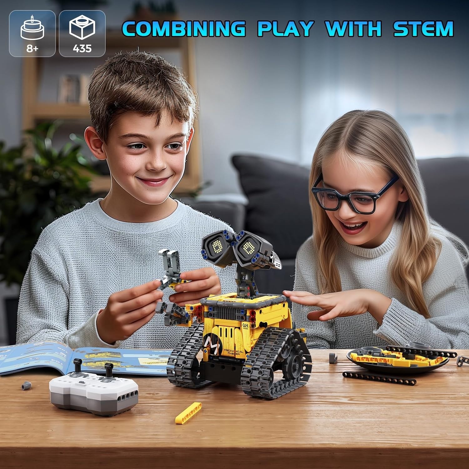 BLOQUES CONSTRUCCIÓN JUGUETÓN 3 EN 1 ROBOT WALL-E AUTOBOT Y DINOBOT RADIO CONTROL PROGRAMABLE - 5